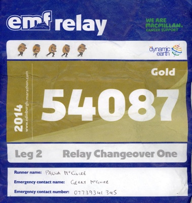 ID: EMF Relay; Edinburgh Marathon Festival; May 2014; GWL-2015-26-9