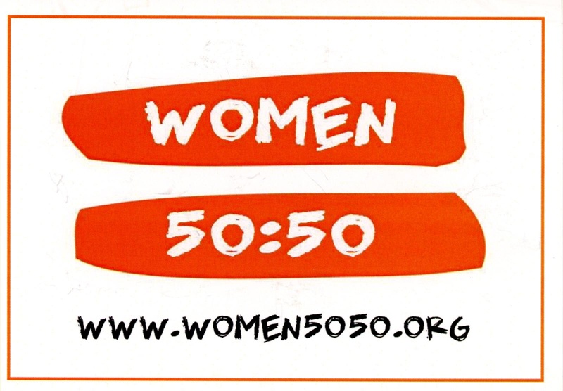 Postcard (front): Women 50:50; Women 50:50; GWL-2016-49-1