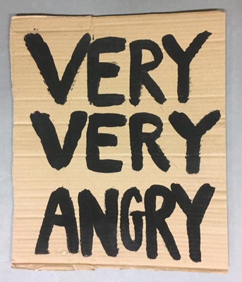 Placard: Very Very Angry; Strath Union; 2022; GWL-2023-58-6