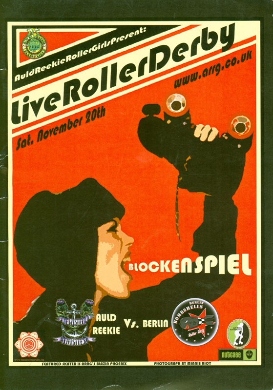 Cover of Roller Derby programme for "Blockenspiel"