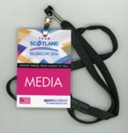 Media pass: Athletes' Parade; Glasgow 2014; GWL-2015-26-12