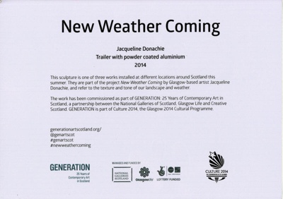 Interpretation: Trailer with powder coated aluminium; Donachie, Jacqueline; 2014; GWL-2016-16-2-3