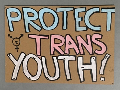 Placard: Protect Trans Youth; 2023; GWL-2023-57-10