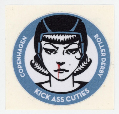 Sticker: Kick Ass Cuties; Copenhagen Roller Derby; c.2010s; GWL-2025-118-24