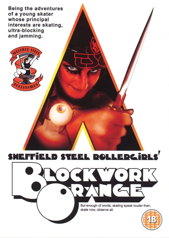 Postcard: Blockwork Orange; Sheffield Steel Rollergirls; 2012; GWL-2015-131-34-12