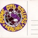 Postcard back with sticker: Crime City Rollers; Malmö Roller Derby; 2010s; GWL-2025-118-49-1