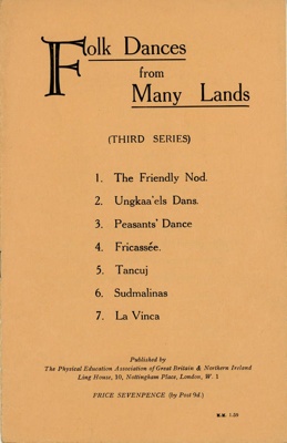 Booklet: Folk Dances from Many Lands - Third Series; Ling Physical Education Association; 1959; GWL-2024-16-10