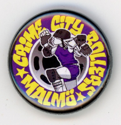 Badge: Crime City Rollers; Malmö Roller Derby; 2010s; GWL-2025-118-49-2