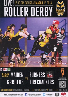 Programme: Maiden Grrders vs Furness Firecrackers; Glasgow Roller Derby; c.2014; GWL-2025-119-30