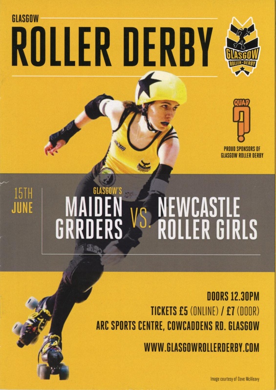 Programme cover: Maiden Grrders vs Newcastle Roller Girls; Glasgow Roller Derby; 2013; GWL-2020-35-9