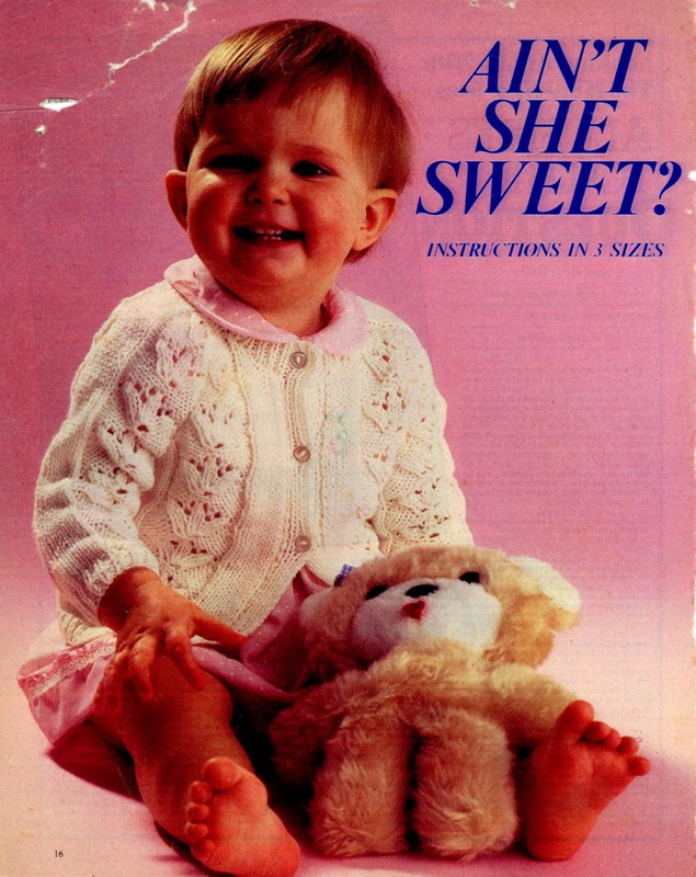 Knitting pattern: Ain't She Sweet; c.1970s; GWL-2015-44-56