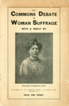 Front cover: The Commons Debate on Woman Suffrage; The Women's Press; 1908; GWL-2022-59-4