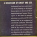 Back cover of book titled 'An Analysis of the Kinsey Reports' edited by Donald Porter Geddes
