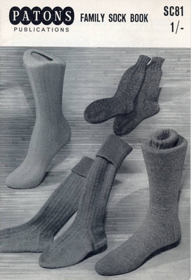 Knitting pattern: Family Sock Book; Patons Publications SC81; 1965; GWL-2015-34-46