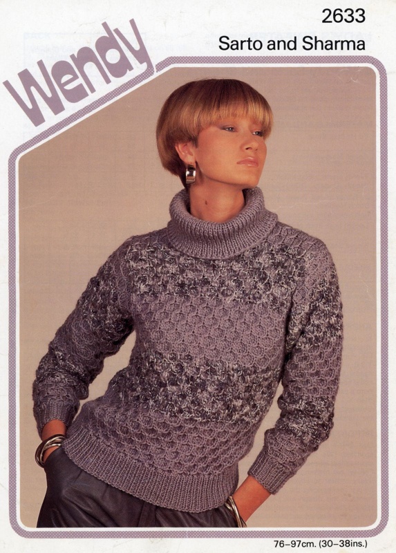Knitting pattern: Lady's Sweater; Wendy No. 2633; Carter & Parker Ltd; GWL-2021-4-38