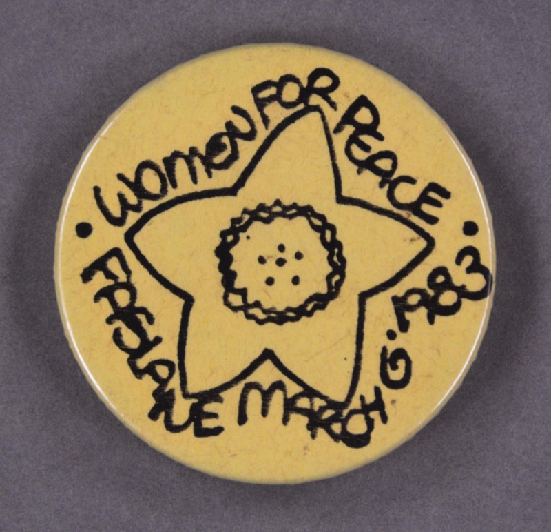 Badge: Women for Peace ~ Faslane March; 1983; GWL-2014-3-14
