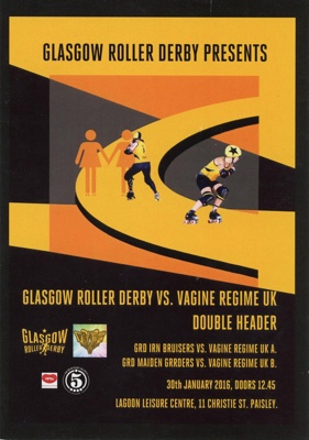 Programme: GRD vs Vagine Regime UK; Glasgow Roller Derby; 2016; GWL-2025-119-31