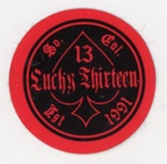 Sticker: Lucky Thirteen; Lucky 13; c.2010s; GWL-2025-118-69