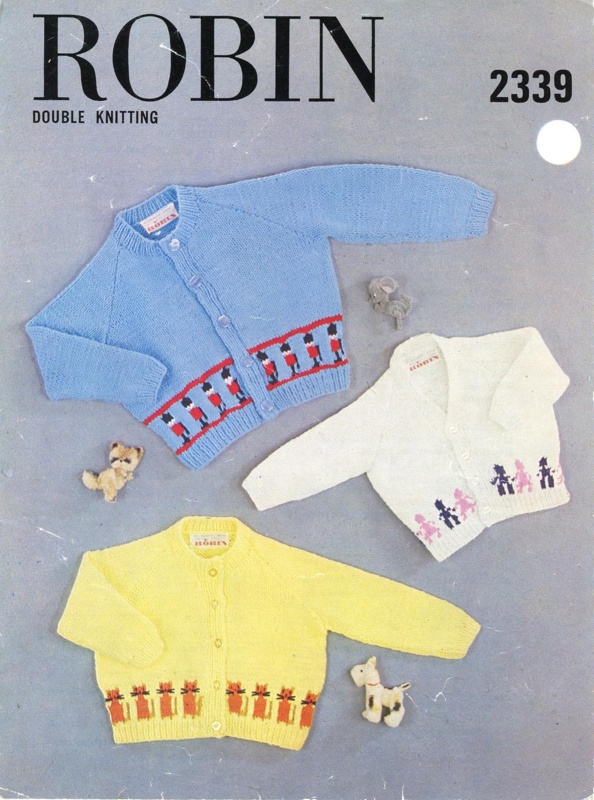 Knitting pattern: Baby Cardigans; Robin No. 2339; 1970s; GWL-2017-11-36