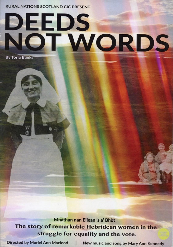 Programme cover: Deeds Not Words; Rural Nations (Scotland) CIC; 2018; GWL-2022-95