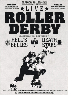 Flyer: Hell's Belles vs Death Stars; Glasgow Roller Derby; October 2011; GWL-2020-22-15