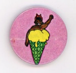 Badge: Baring the Weight; Spare Tyre Theatre Co; c.1979; GWL-2022-80-13