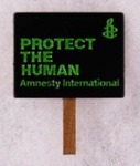 Badge: Protect the Human; Amnesty International; GWL-2014-44-2