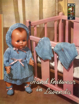 Knitting pattern: Doll's Set in Lister Lavenda; Lister No. 317; GWL-2016-95-106