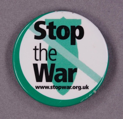 Badge: Stop the War; Stop the War; 2003; GWL-2013-58-5