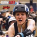 Zine back page: Turn Left #9; Brighton Rockers Roller Derby; Feb 2015; GWL-2015-29-5