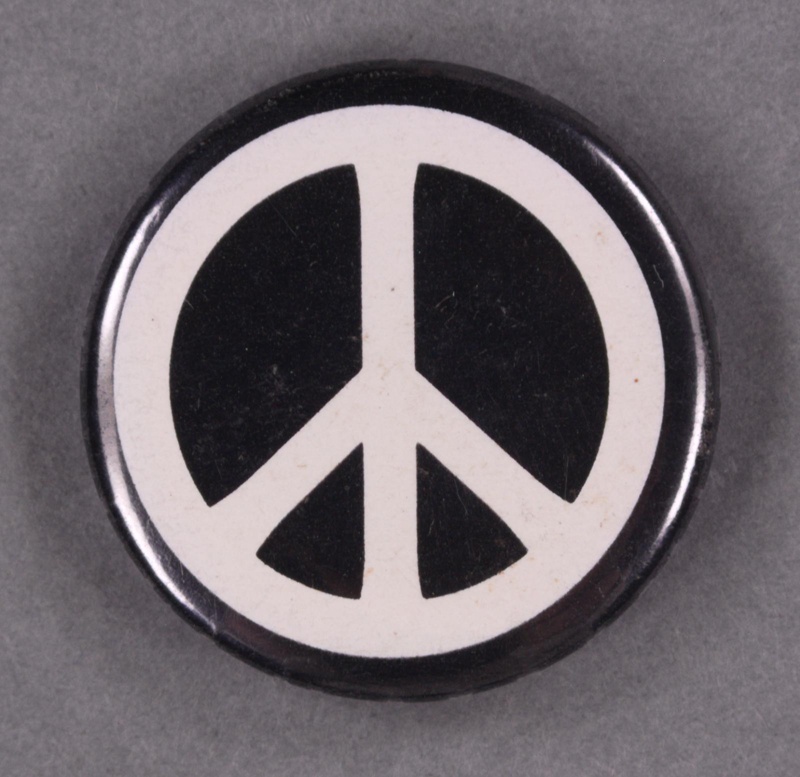 Badge: CND symbol; Campaign for Nuclear Disarmament; GWL-2014-3-5