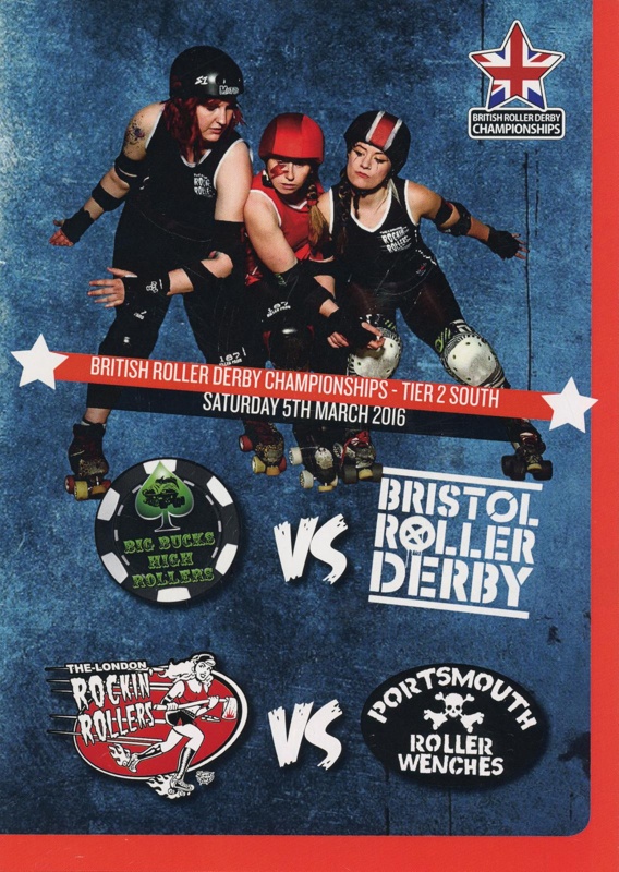 Programme: British Roller Derby Championships Tier 2 South; London Rockin' Rollers; March 2016; GWL-2019-95-27