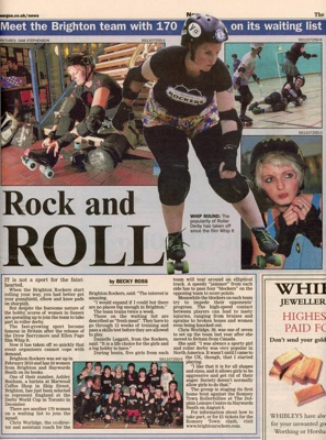 News article: Rock and ROLL; Brighton Rockers Roller Derby; July 2011; GWL-2020-40-1