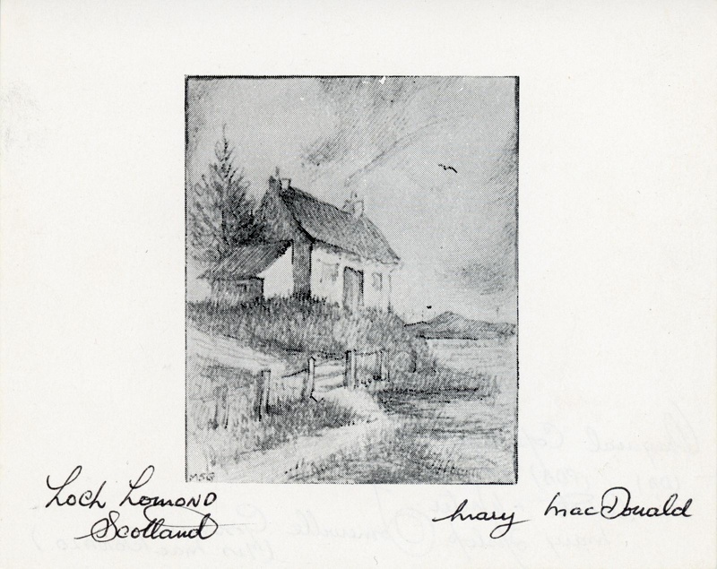 Print: Loch Lomond, Scotland; MacDonald, Mary H.S. (nee Gossman); c.1930s-68; GWL-2022-112-3