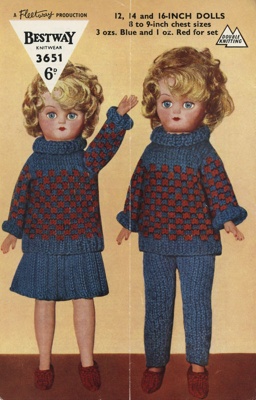 Knitting pattern: Teenage Doll's Set; Bestway Knitwear No. 3651; GWL-2016-95-94