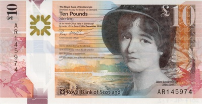 £10 note: Mary Somerville; Royal Bank of Scotland; c.2017; GWL-2017-96-7-2