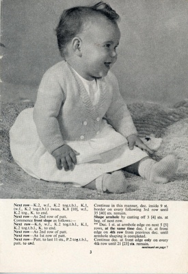 Knitting Pattern: Baby Wear; Patons & Baldwins Ltd; c.1950s; GWL-2016-95-76