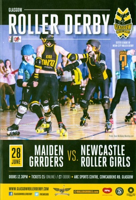 Programme: Maiden Grrders vs Newcastle RG; Glasgow Roller Derby; 2014; GWL-2018-60-19