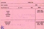 Attendance Card: Agnes Conway; Glasgow Royal Infirmary; 1975; GWL-2016-43-2-11