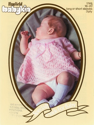 Knitting pattern: Babykin Dress; Hayfield No. 1749: Hayfield Textiles Ltd; 1970s; GWL-2017-11-12