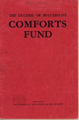 Booklet (front): The Duchess of Buccleuch's Comforts Fund; 1939-1945; GWL-2016-24