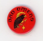 Badge: Bad Omens; Glasgow Roller Derby; c.2011-19; GWL-2019-59-36