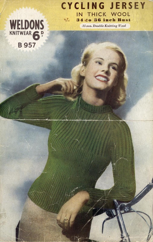 Knitting pattern: Cycling Jersey; Weldons Knitwear B 957; GWL-2015-34-67