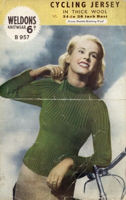 Knitting pattern: Cycling Jersey; Weldons Knitwear B 957; GWL-2015-34-67