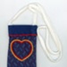 Textile: Handmade bag with heart symbol; Woman Zone CT; c.2013-16; GWL-2016-56-1