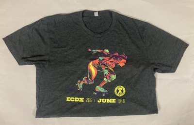 T-shirt: ECDX; Philly Roller Derby; 2015; GWL-2025-118-2