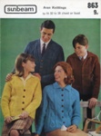 Knitting pattern: Lumber Jacket and Cardigan; Sunbeam Aran Knittings No. 863; GWL-2022-15-35