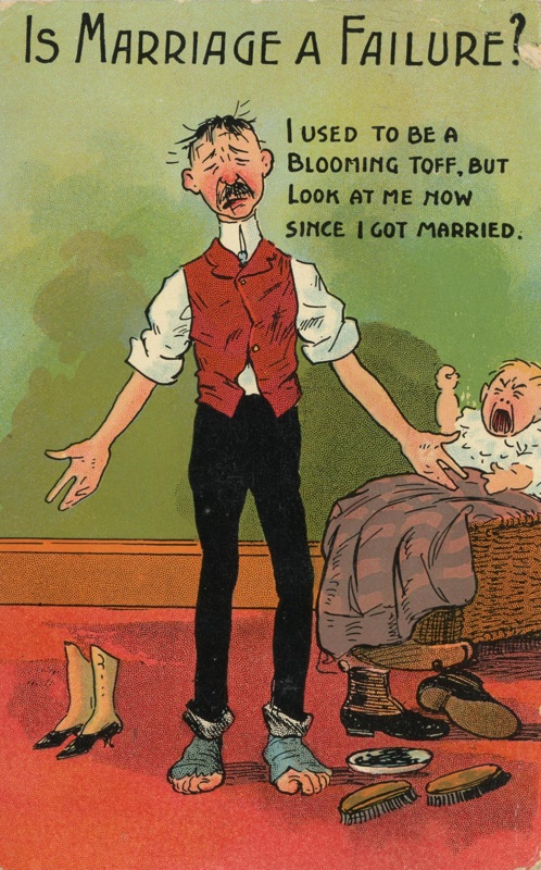 Postcard front: Is Marriage A Failure?; National; c.1909; GWL-2025-70-3