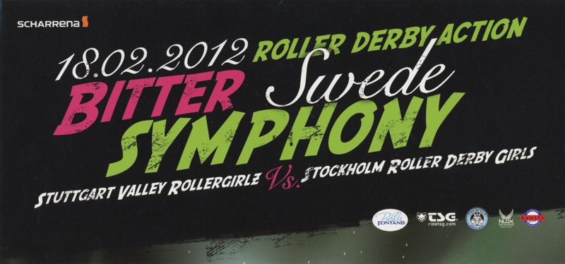 Programme: Bitter Swede Symphony; Stuttgart Valley Roller Derby; Feb 2012; GWL-2019-93-4