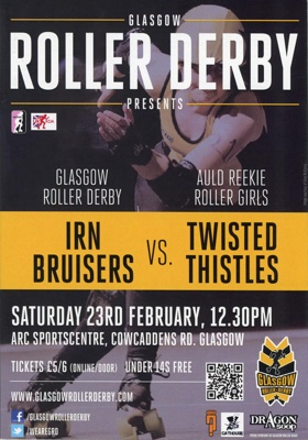Programme: Irn Bruisers vs Twisted Thistles; Glasgow Roller Derby; c.2012-18; GWL-2025-119-29 Programme: Irn Bruisers vs Twisted Thistles; Glasgow Roller Derby; c.2012-18; GWL-2025-119-29